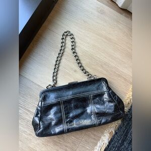 Elegant Black Leather Chain Bag